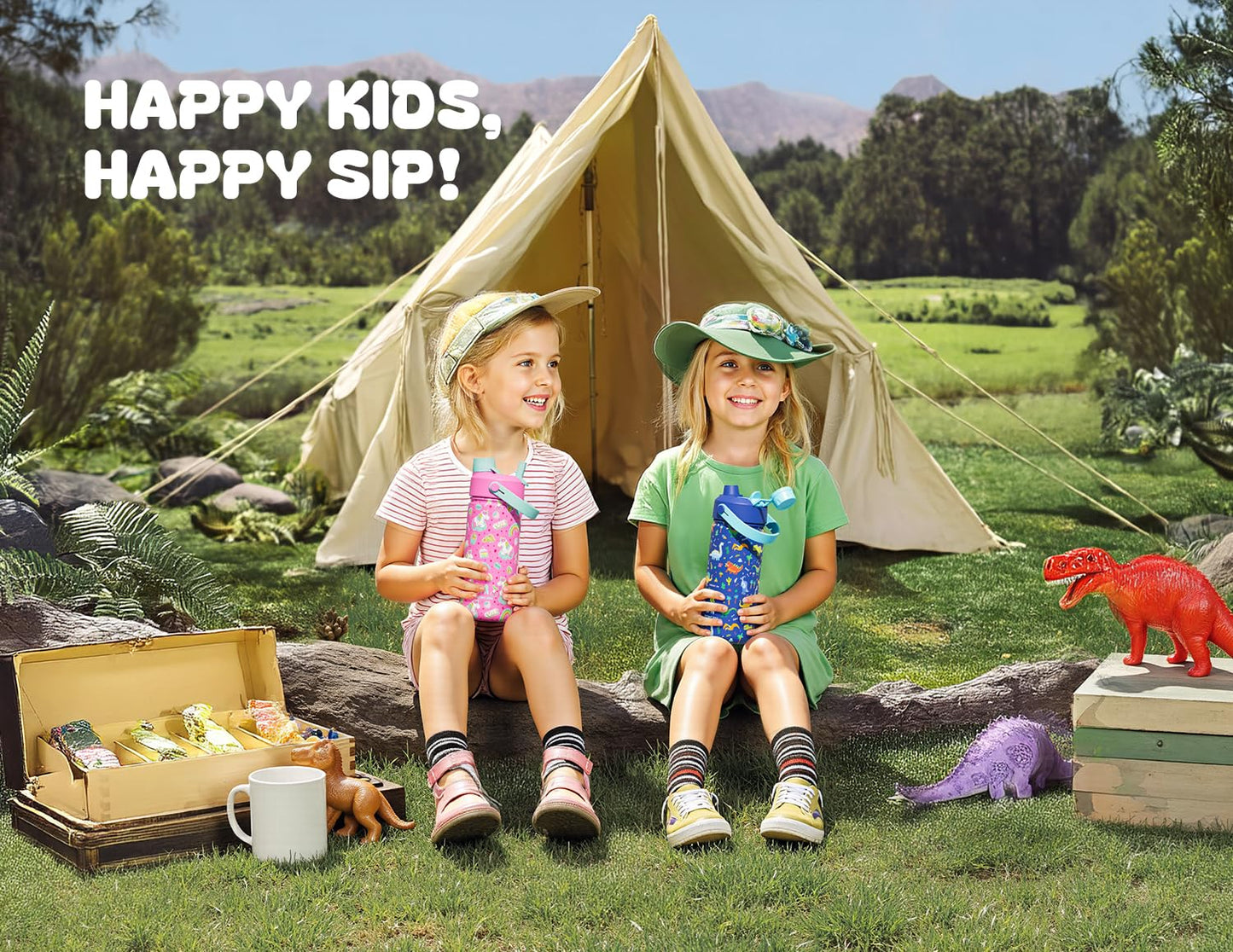 12 oz Kids Insulated Stainless Steel Water Bottle, 2-in-1 Straw Spout, Leak-Proof, BPA-Free, Cold 24H, Easy Carry, Pink Confetti, School, Sports, Camping Gift