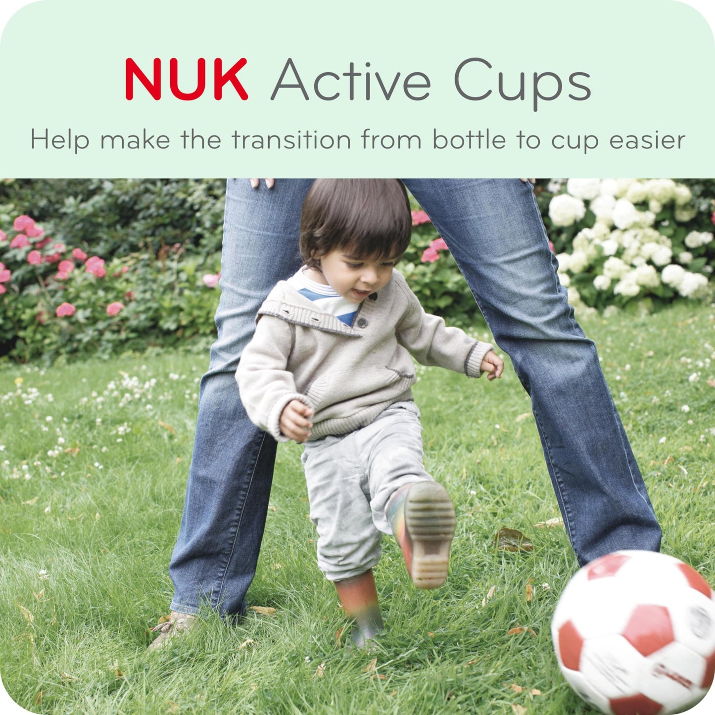 NUK Active Sippy Cup, 10 oz, 2-Pack – Spill-Proof, BPA-Free, Pink, for Babies 8+ Months