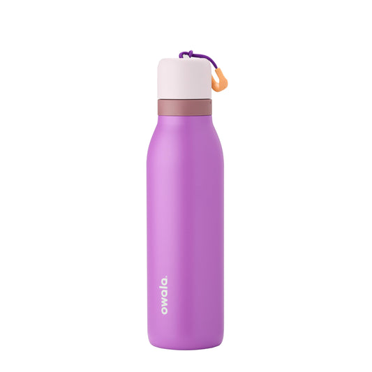 18 oz Insulated Stainless Steel Water Bottle with 2-in-1 Straw and Spout Lid, Leak-Proof, Cold 24H for Sports, Travel, School, Cotton Candy