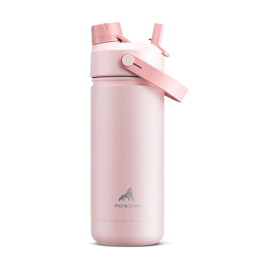 12 oz Kids Insulated Stainless Steel Water Bottle, 2-in-1 Straw Spout, Leak-Proof, BPA-Free, Cold 24H, Easy Carry, Pink Confetti, School, Sports, Camping Gift