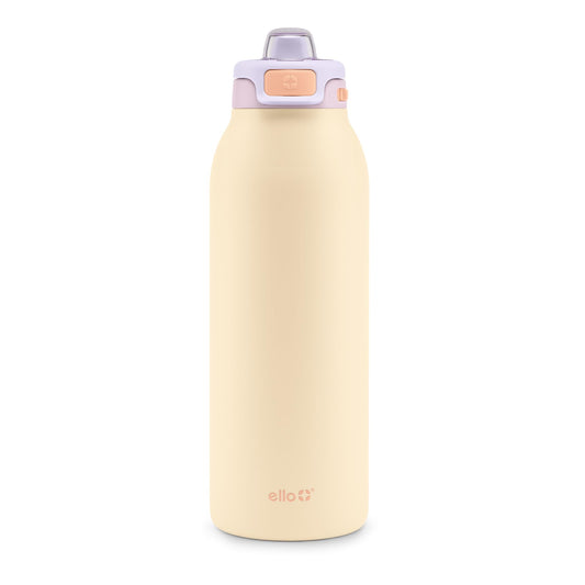 24 oz Insulated Stainless Steel Water Bottle for Teens, 2-in-1 Straw Spout Lid, Leak-Proof, BPA-Free, Cold 24H, Lilac Mood, School, Trekking, Hiking
