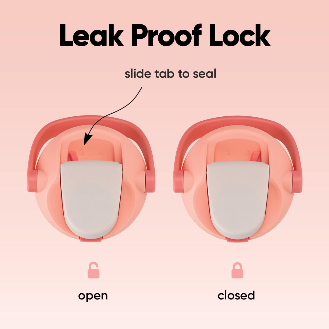 18 oz Kids Stainless Steel Water Bottle with Straw and Carry Handle, Double Wall Vacuum Insulated, Leak-Proof Locking Lid, BPA-Free, Yucca