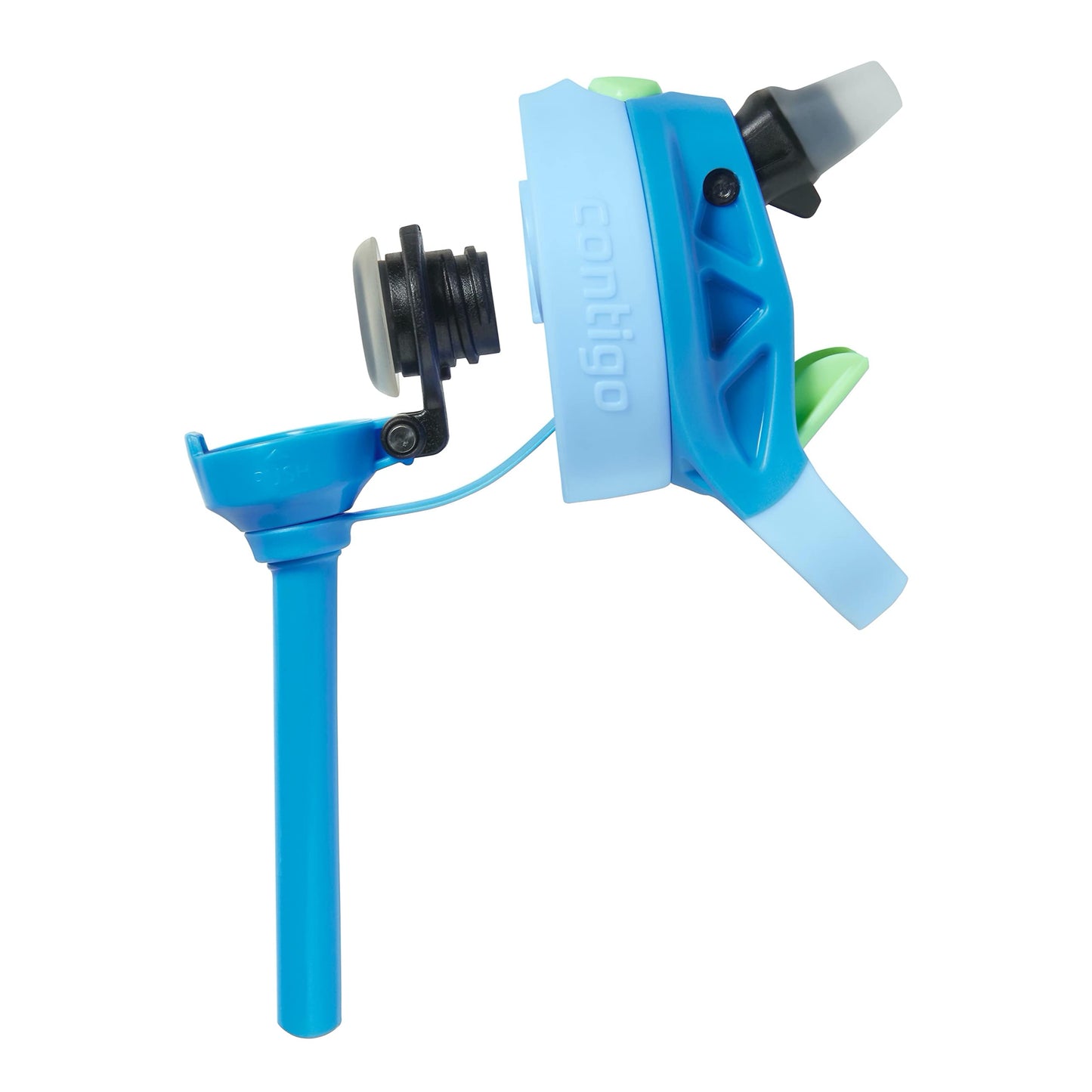 2 Pack 14 oz Contigo Aubrey Kids Water Bottles with Silicone Straw and Spill-Proof Lid, Blueberry & Monsters