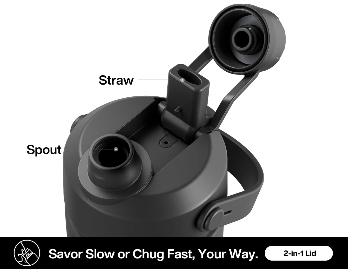 18 oz Insulated Stainless Steel Water Bottle with Straw, Leak-Proof, BPA-Free, Double Wall Cold 24H for Sports, Travel, School, Tulip