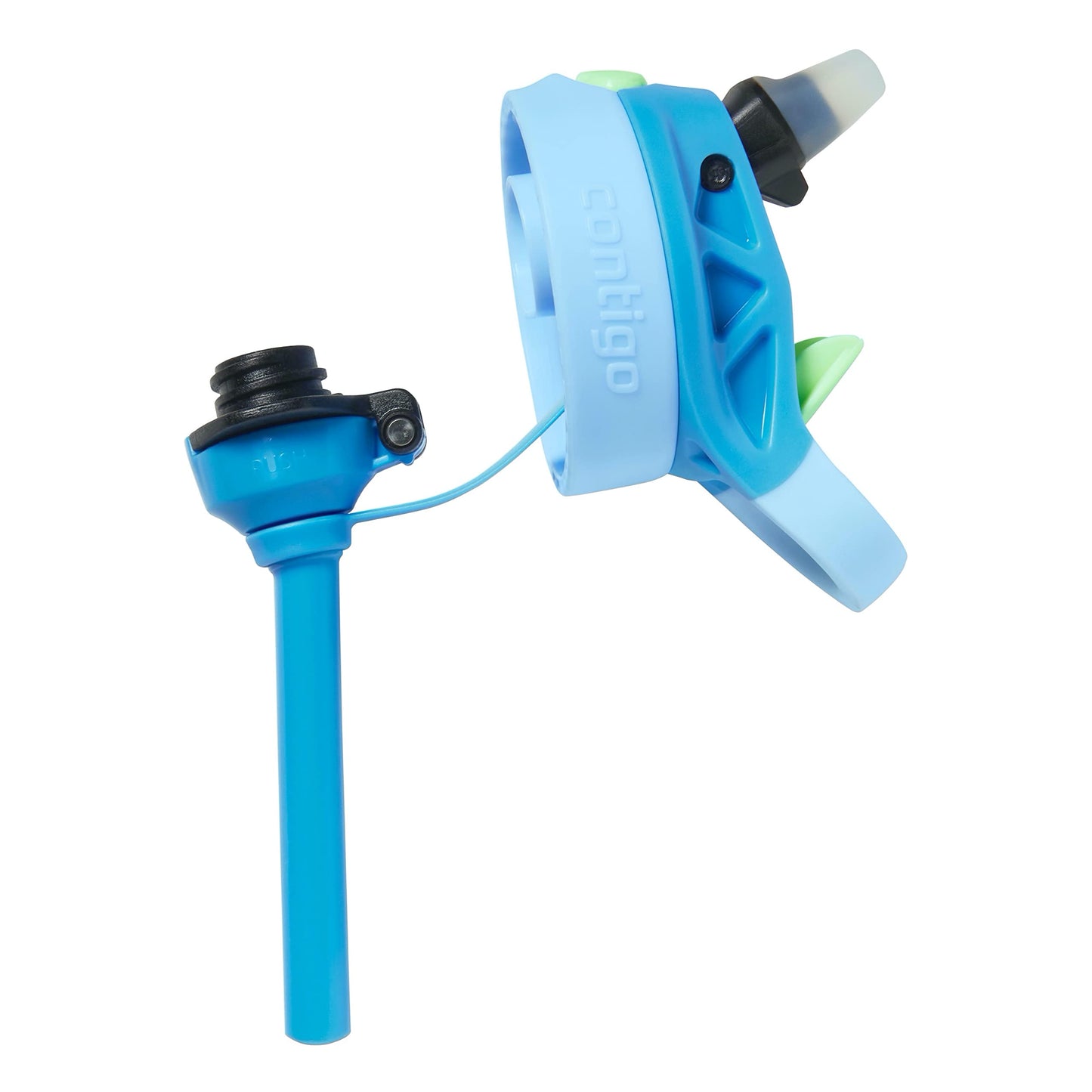 2 Pack 14 oz Contigo Aubrey Kids Water Bottles with Silicone Straw and Spill-Proof Lid, Blueberry & Monsters