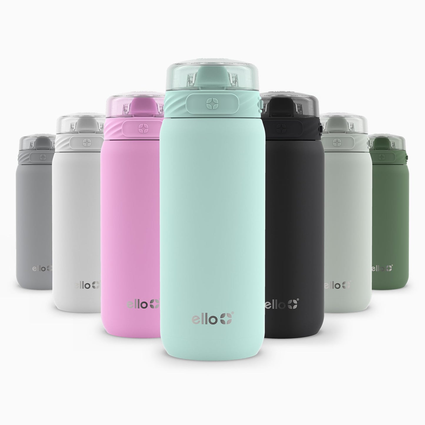 2 Pack 9 oz Insulated Toddler Water Bottles, No-Spill Sporty Bottles with Two-Piece Valve for 12 Months+, Pink and Mint