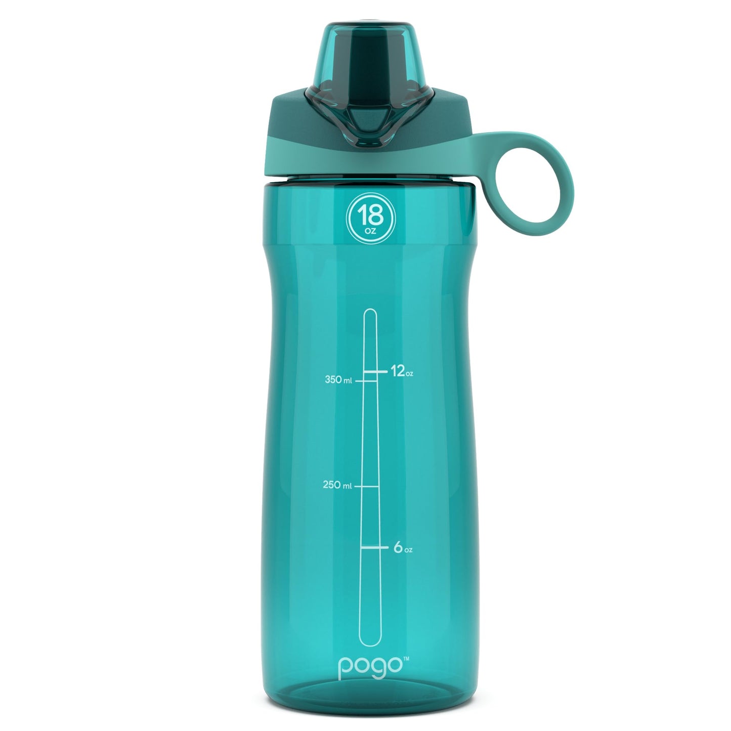Pogo Plastic Water Bottle with Chug Lid and Carry Handle, Reusable, BPA-Free, Dishwasher Safe, Travel, School, Outdoors, Gym, 18 oz, 32 oz, 40 oz, 64 oz