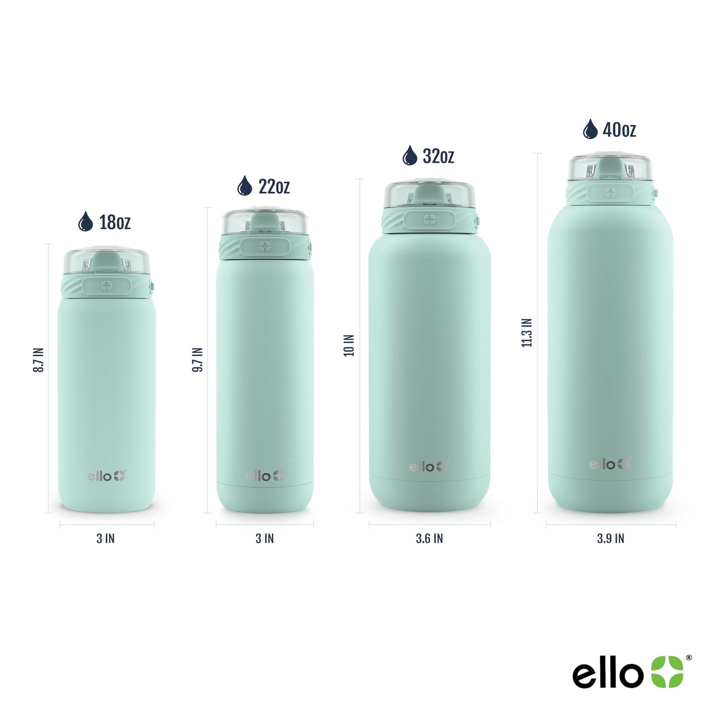 2 Pack 9 oz Insulated Toddler Water Bottles, No-Spill Sporty Bottles with Two-Piece Valve for 12 Months+, Pink and Mint