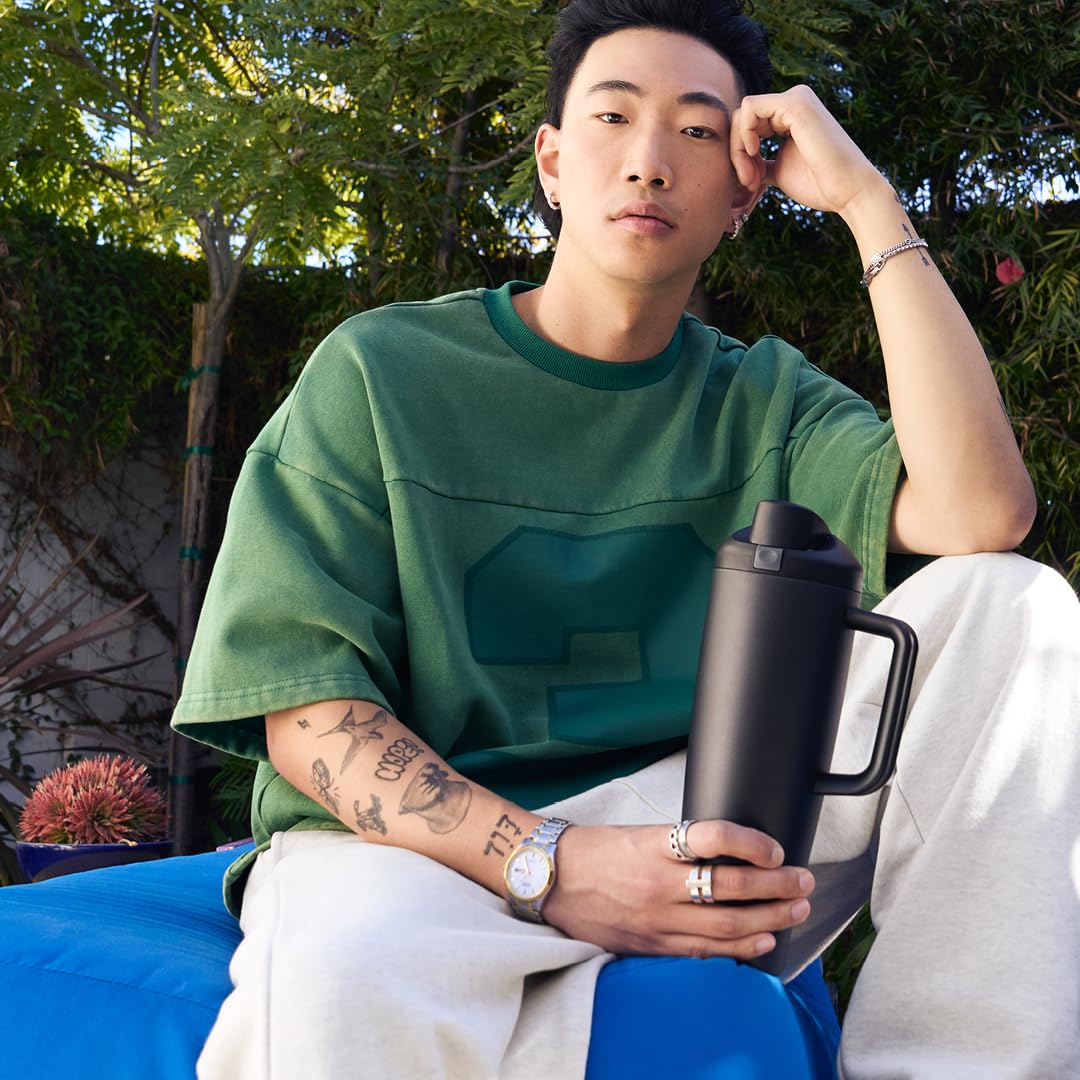 40 oz Owala FreeSip Tumbler Insulated Stainless Steel Water Bottle with Built-In Straw and Side Handle, BPA-Free, Leak-Proof, Lightly Toasted, Travel, Work, School, Sports