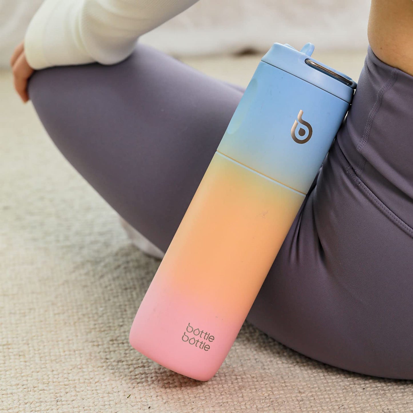 BOTTLE BOTTLE 24oz Insulated Stainless Steel Water Bottle with Straw Lid & Handle – Double Wall Vacuum, Leakproof, Reusable, BPA-Free, for Sports, Gym & Travel