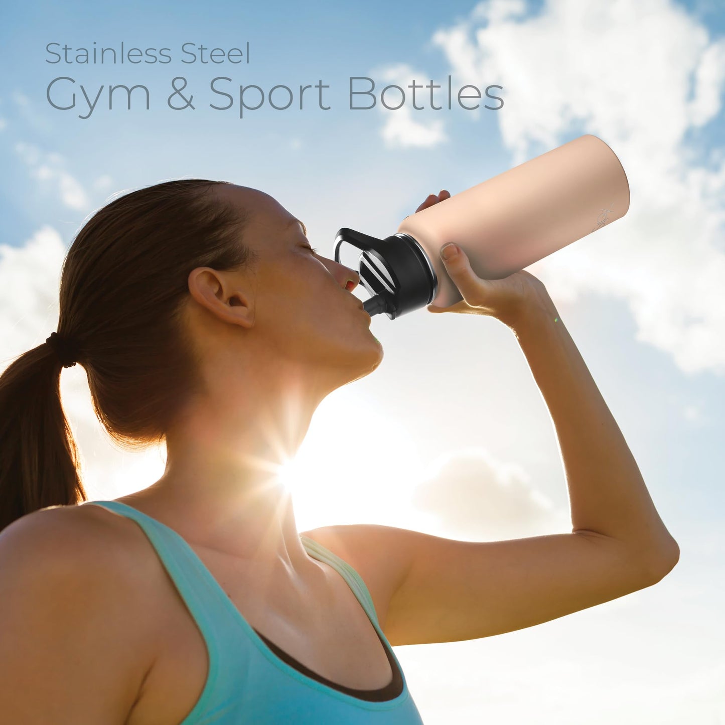 32 oz Motivational Water Bottle with Straw, Time Marker, BPA-Free Tritan, 1L Leak-Proof Sports Bottle with Carry Strap for Women, Gym, Fitness, Outdoor