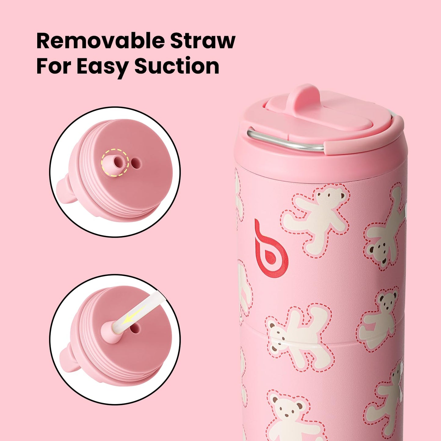 BOTTLE BOTTLE 24oz Insulated Stainless Steel Water Bottle with Straw Lid & Handle – Double-Wall Vacuum, Leak-Proof, BPA-Free Metal Sports Water Bottle for Gym, Travel & Outdoor Use