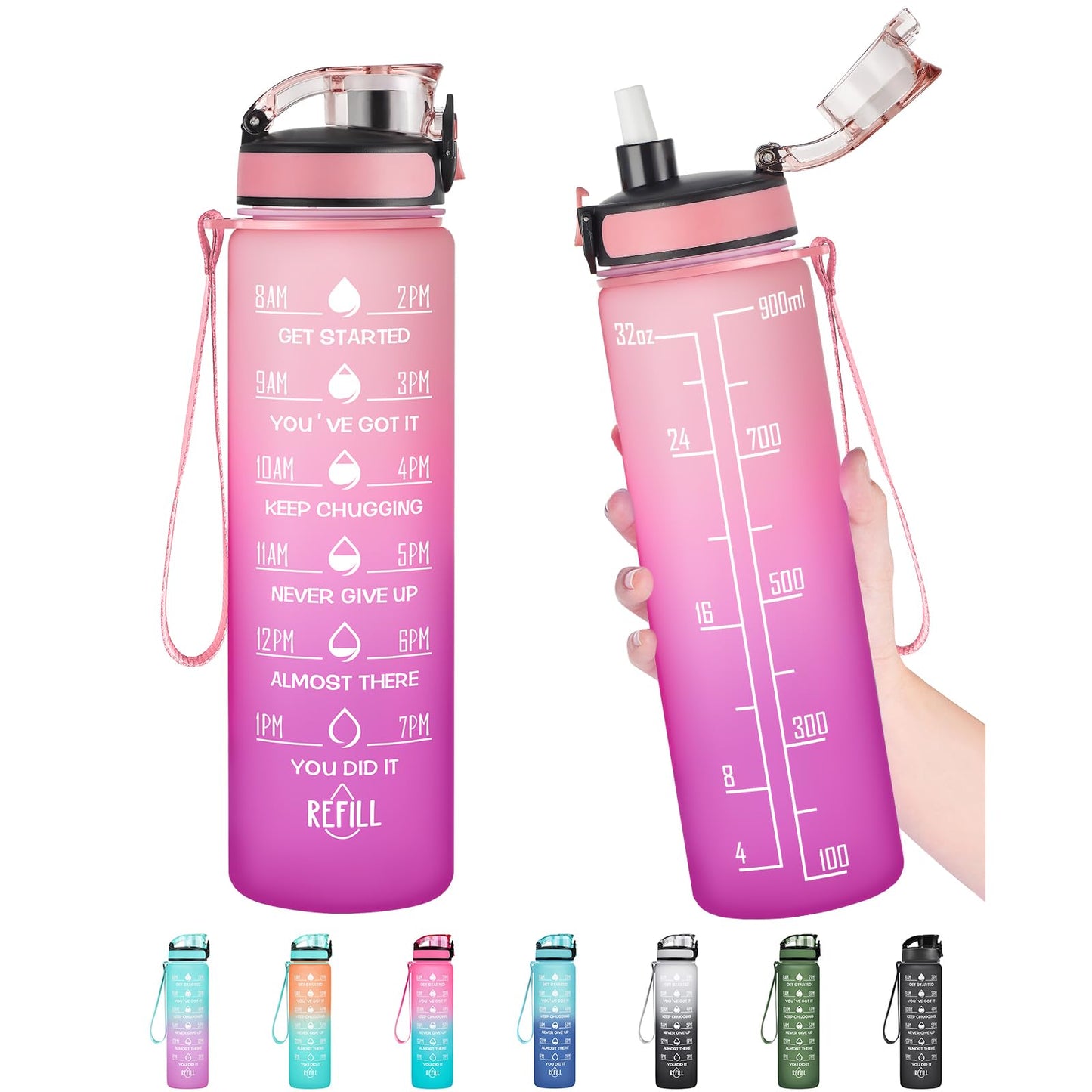24 oz Contigo Cortland Water Bottle, BPA-Free, Spill-Proof, Glacier