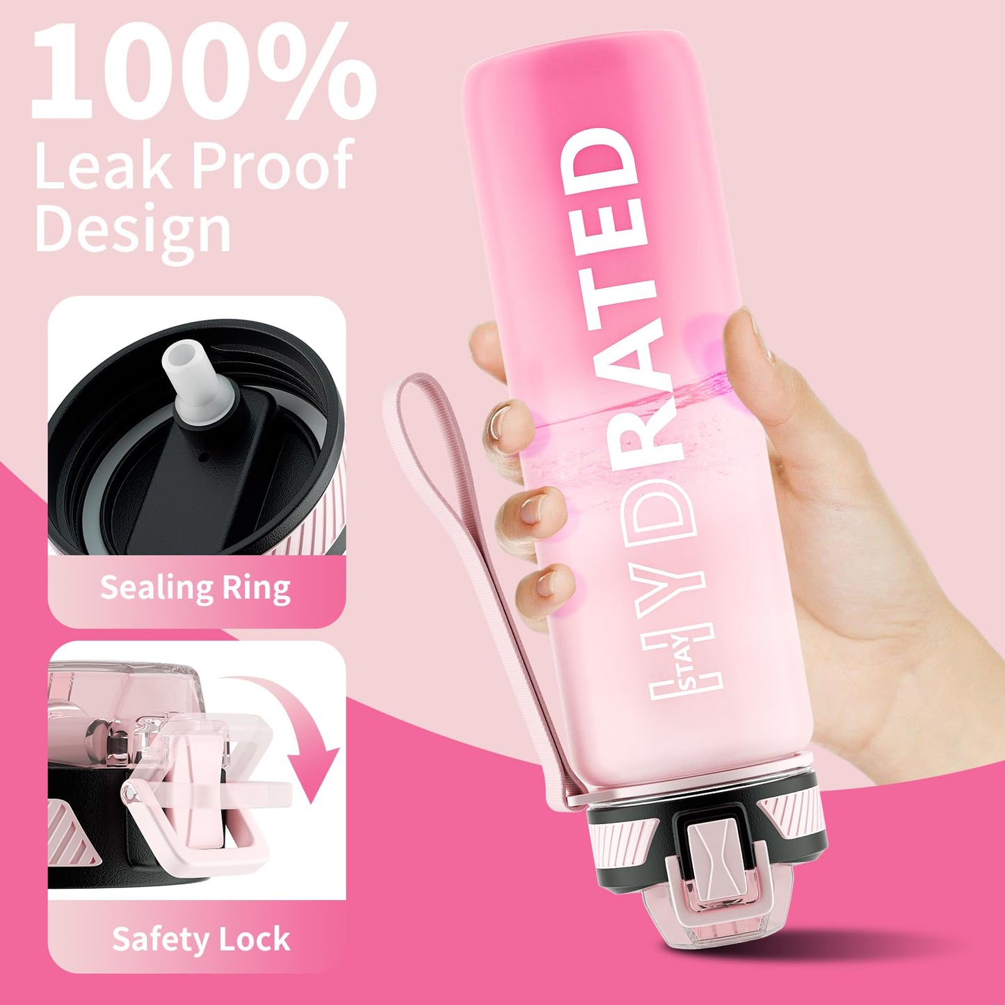 24 oz CamelBak Podium Bike Water Bottle, Easy Squeeze, Fits Most Bike Cages, Black