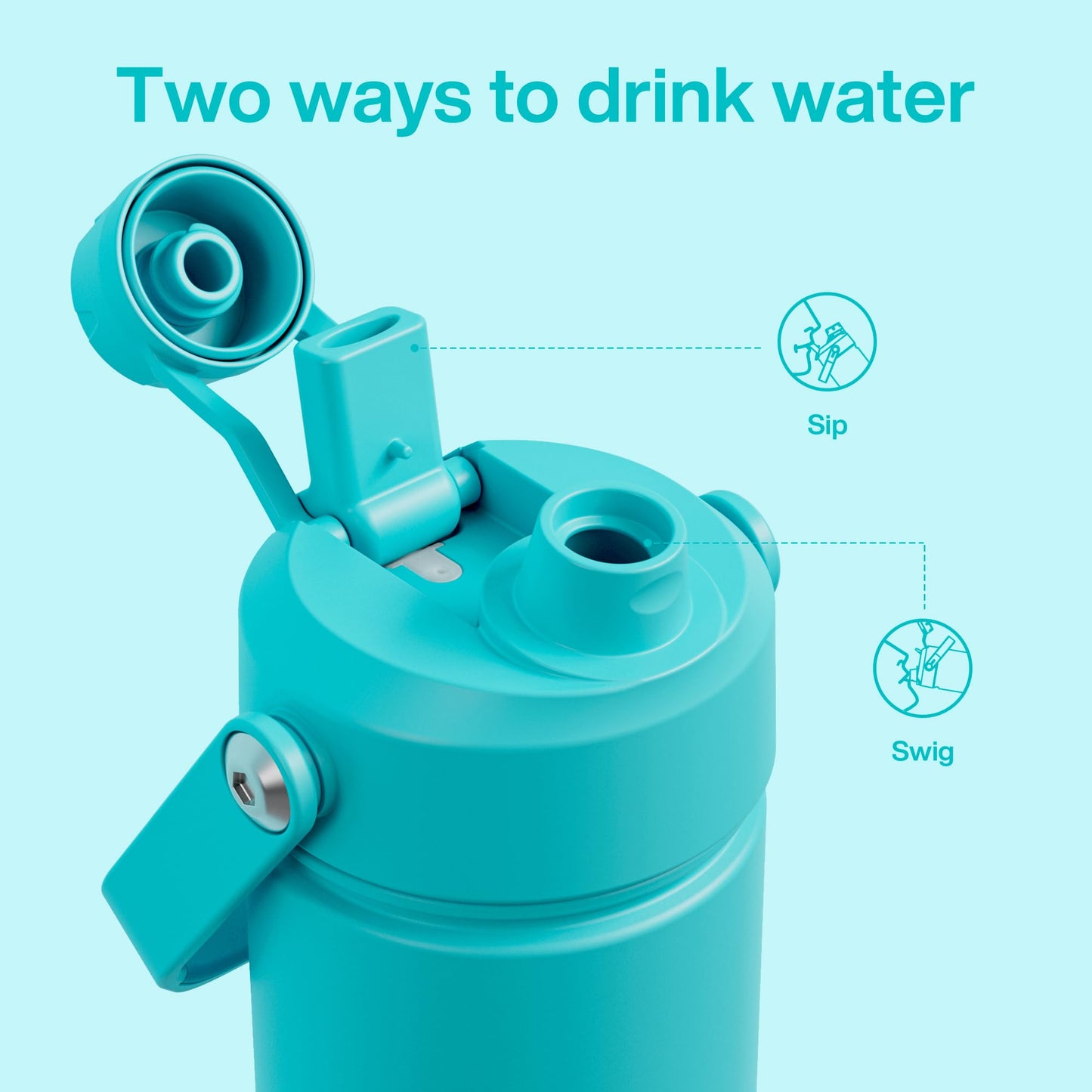 12 oz Kids Insulated Stainless Steel Water Bottle with Straw, Dual Spouts, Leak-Proof, BPA-Free, Cold 24H for Sports, Travel, School, Cotton Candy