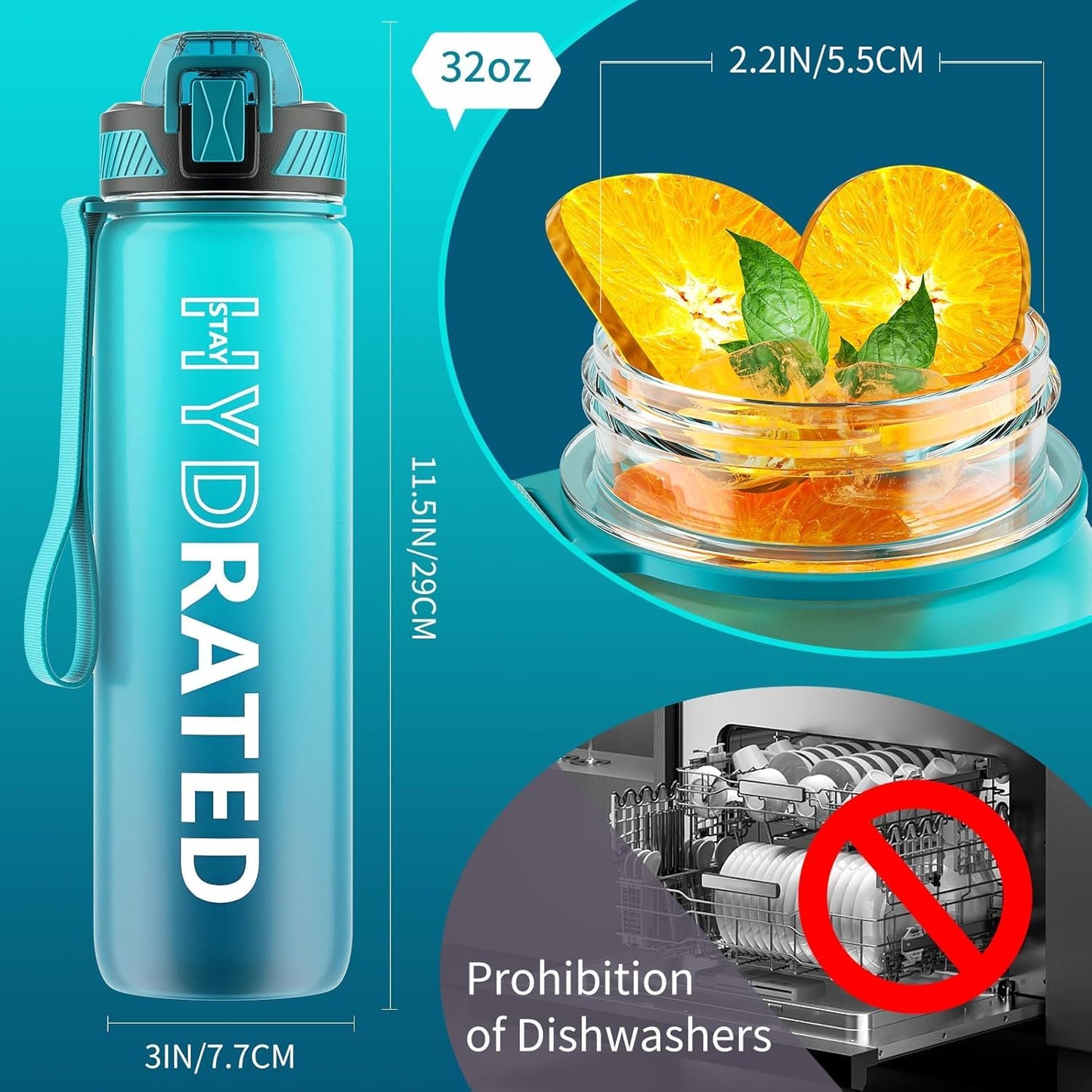 24 oz CamelBak Podium Bike Water Bottle, Easy Squeeze, Fits Most Bike Cages, Coral Sunset