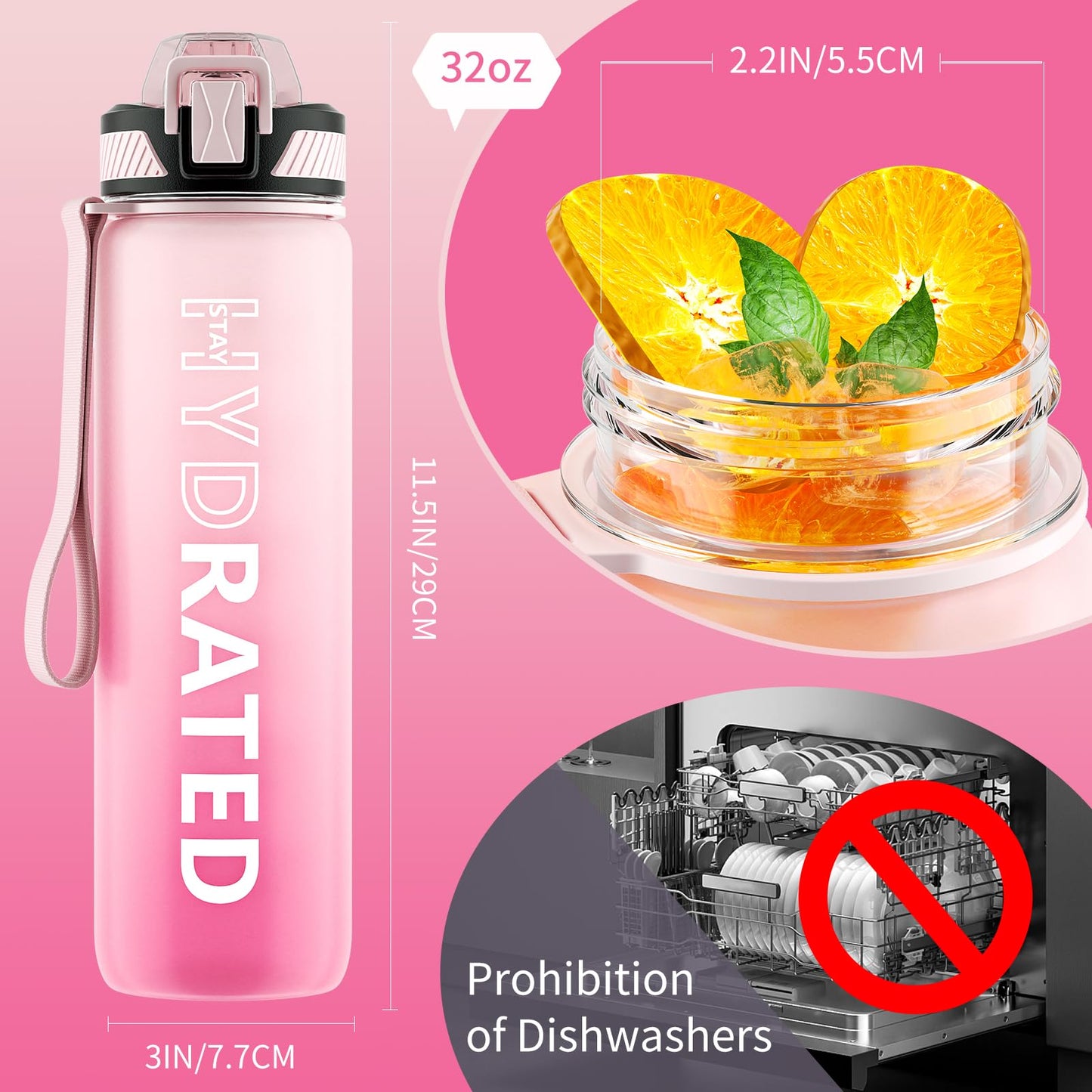 24 oz CamelBak Podium Bike Water Bottle, Easy Squeeze, Fits Most Bike Cages, Black