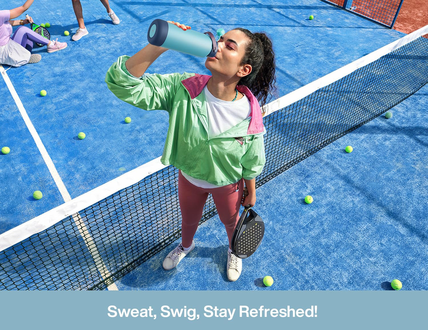 26 oz Insulated Stainless Steel Water Bottle with 2-in-1 Straw and Spout Lid, Leak-Proof, Cold 24H for Sports, Travel, School, Candy Ripple