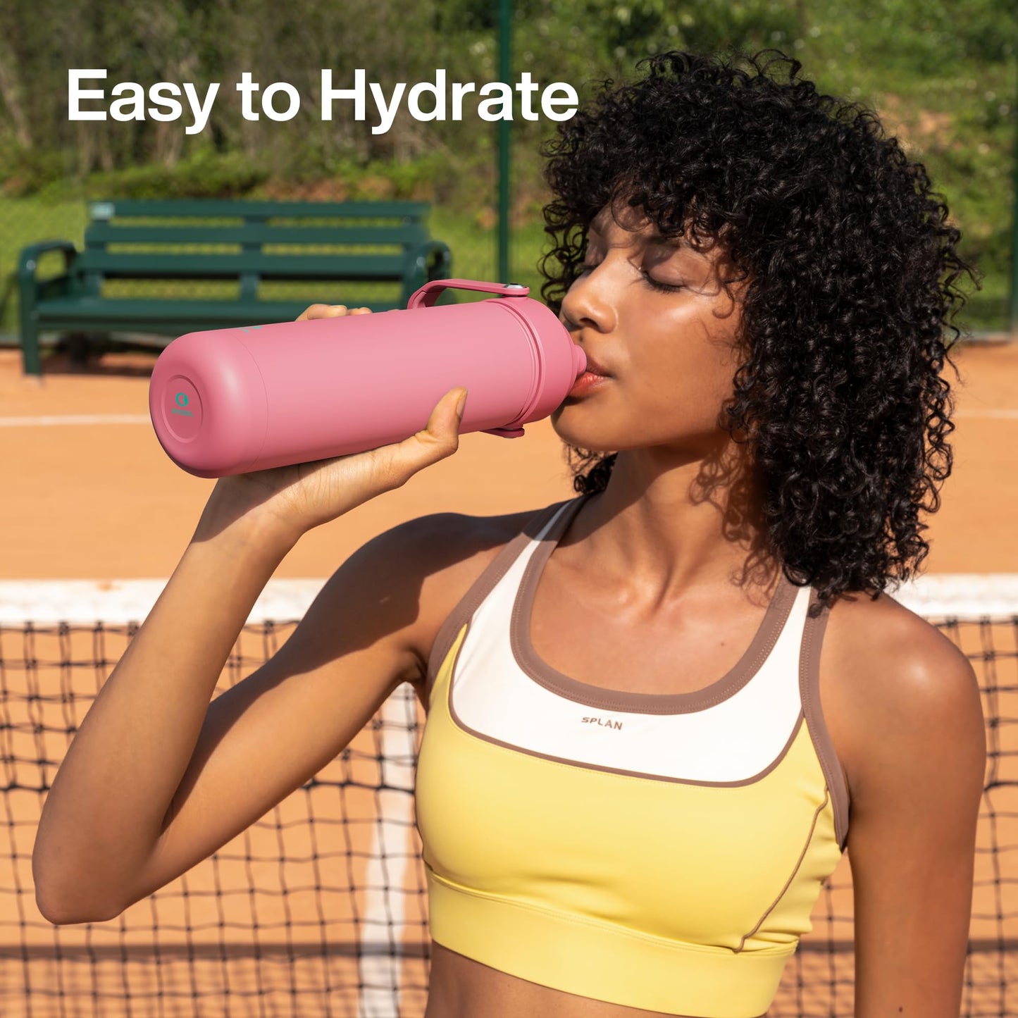 40 oz Insulated Stainless Steel Water Bottle with Two-Way Spout, Built-In Straw, Bucket Handle, BPA-Free, Leak-Proof, E