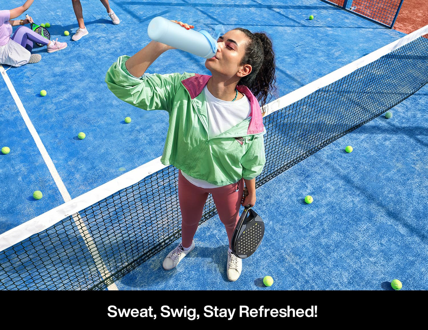 18 oz Insulated Stainless Steel Water Bottle with Straw, Leak-Proof, BPA-Free, Double Wall Cold 24H for Sports, Travel, School, Tulip